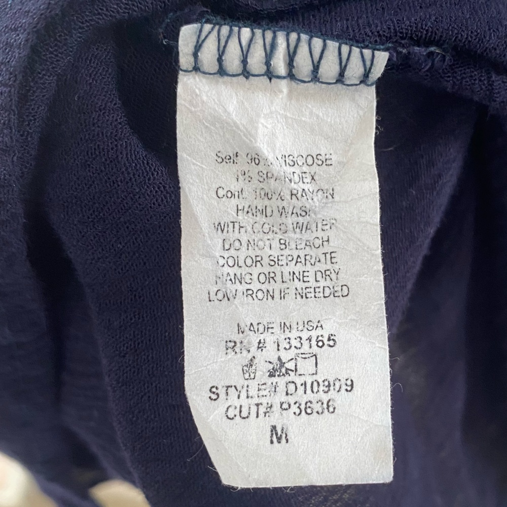 Altar’d State Navy Criss Cross Medium Blouse - Picture 3 of 3